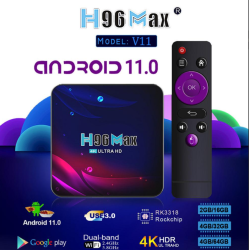 Телевизионная андроид приставка Smart TV H96 Max V11, Android 11, 4K HD, Youtube, Google Play 4G/32G